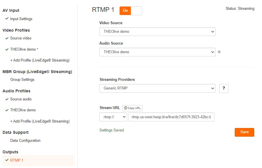 Setting the outputs