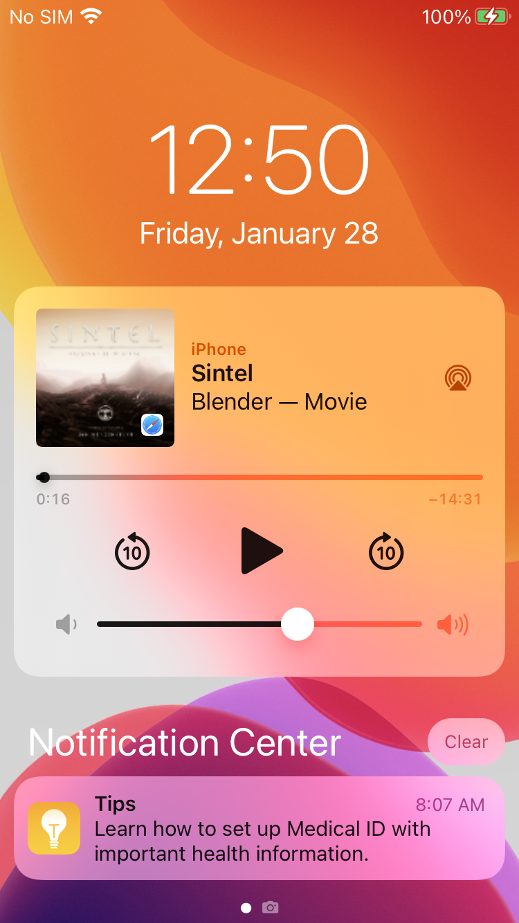 Media Session API iOS